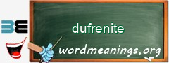 WordMeaning blackboard for dufrenite